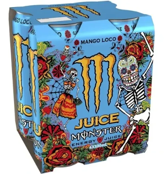 Energizante Monster Mango Loco Bebida Pack X 6 Latas - $ 1.866