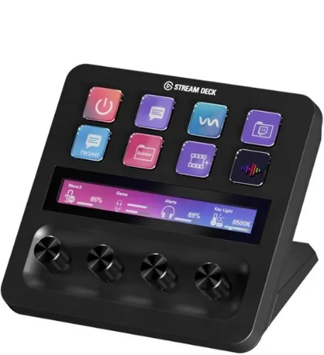 Elgato - Stream Deck + Full-size Wired USB Keypad with - Black