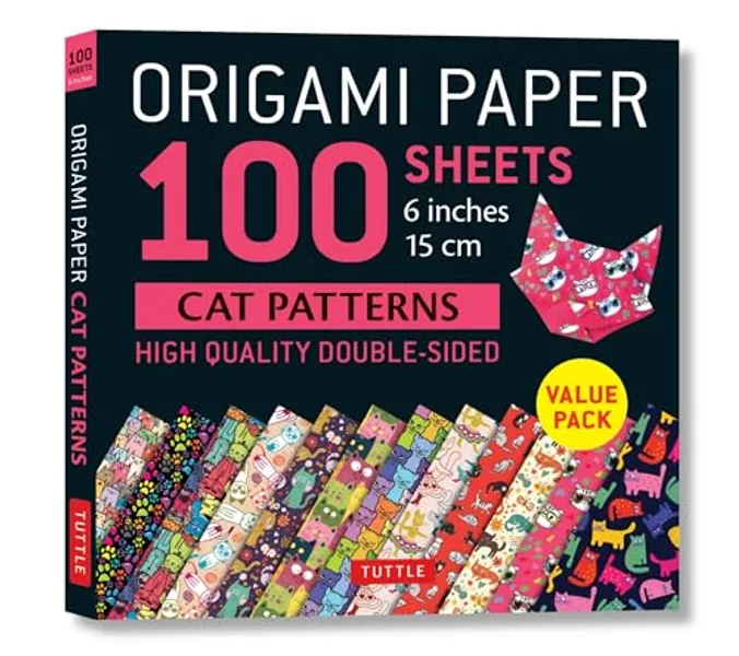 Origami Paper 100 sheets Cat Patterns 6 (15 cm): Tuttle Origami Paper: Double-Sided Origami Sheets Printed with 12 Different Patterns: Instructions for 6 Projects Included