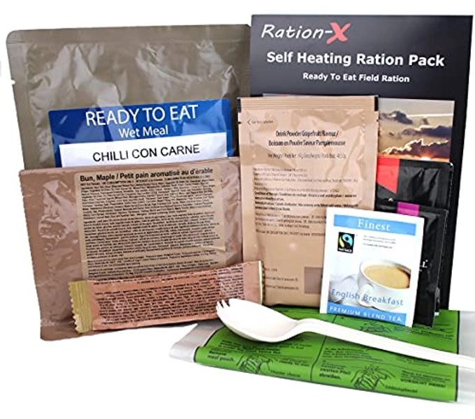 Ration-X™ Self Heating Field Ration Pack Ready To Eat Meal Menu B