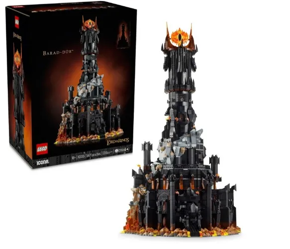 LEGO Icons Lord of The Rings Barad-dûr Building Set for Adults - Lord of The Rings Collectible for Fans - Includes 6 Minifigures - Gift for Men and Women - 10333