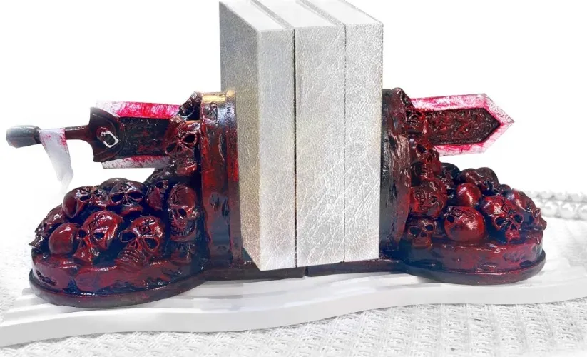 Berserk Bookends，Bookends ornament Dragon Slaying Knife Bookstop ，Resin Non-Slip Suitable for Reading Desk Home Decoration