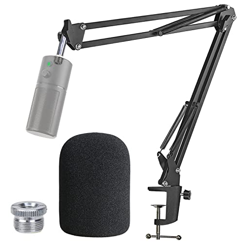 Razer Seiren X Boom Arm with Pop Filter - Mic Stand with Foam Cover Windscreen for Razer Seiren X Streaming Microphone by YOUSHARES - 01 RazerX boom arm