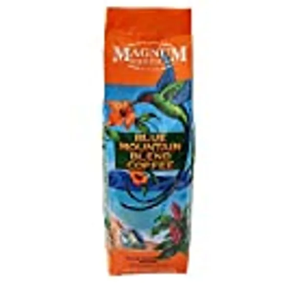Magnum Exotics Coffee, Blue Mountain Coffee Blend - Medium-Light Roast, Whole Bean Coffee, Made from 100% Arabica Bean Coffee, Rich & Smooth Flavor, Fresh Roast - Blue Mountain Blend, 1 Lb Bag (16 oz)