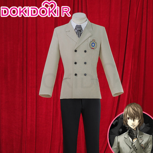 【Size S-2XL】DokiDoki-R Game Persona 5 Cosplay Akechi Goro Costume P5 | S-PRESALE