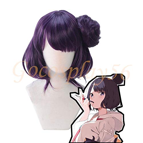 Cosplay Wig Fate/Grand Order Katsushika Hokusai Cosplay Hairwear Purple Hair Synthetic Heat Resistant for Halloween Role Play