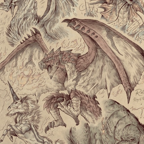 Elemental Monsters | Offset 18"x24"