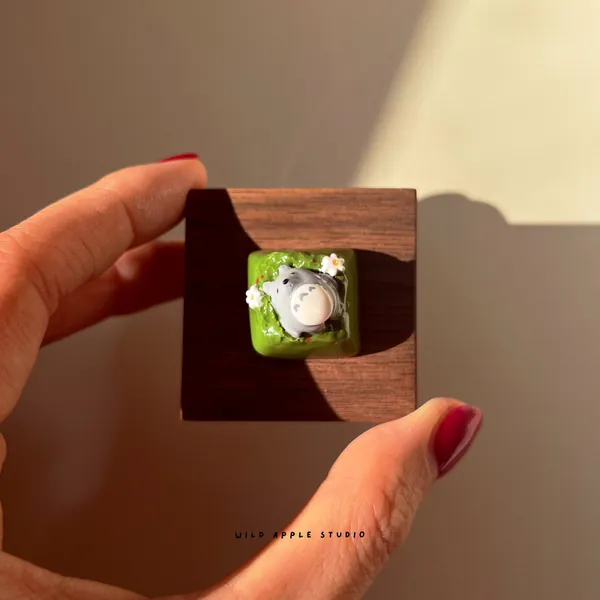 Totoro Artisan Keycap | My Neighbor Totoro | Artisan Keycaps | Handmade | Studio Ghibli Keycap | Totoro Gifts