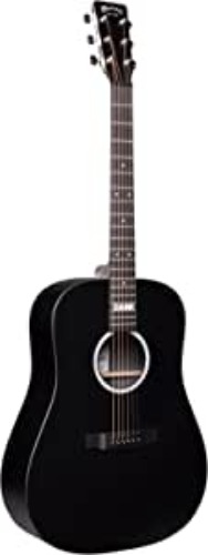 Martin Guitars DX Johnny Cash Signature Edition Acoustic-Electric Guitar with Gig Bag, HPL Construction, Modified D-14 Fret, Performing Artist Neck - Right Jett Black