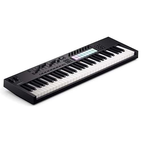 Novation Launchkey 61 [MK4] – 61 key Semi-Weighted, USB, MIDI Keyboard Controller with DAW Integration. Chord & Scale Modes, 8 Drum Pads, & Arpeggiator — Includes Software Bundle for Music Production - 61 Keys - MK4