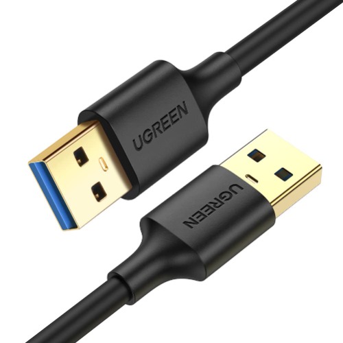 UGREEN USB to USB Cable, USB 3.0 Male to Male Type A to Type A Cable for Data Transfer Compatible with Hard Drive, Laptop, DVD Player, TV, USB 3.0 Hub, Monitor, Camera, Set Up Box and More 1.5FT - 1.5 FT