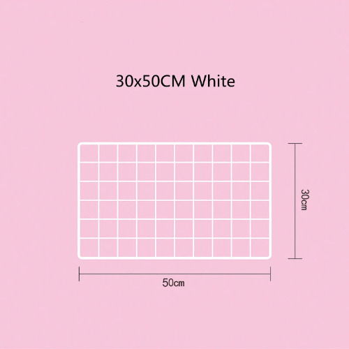 Wall Decoration Metal Grid For Bedroom Postcards Photos & Storage or Organization - 30x50cm White