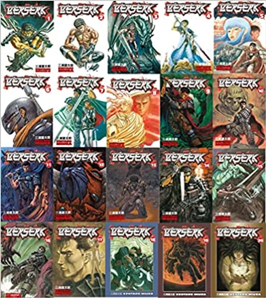 Berserk Volume 1-20 Collection 20 Books Set by Kentaro Miura - Paperback, January 1, 2020