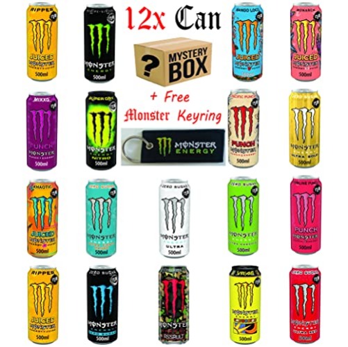 EMBO Monster Energy Drink Mystery 12 Can, with Keyring