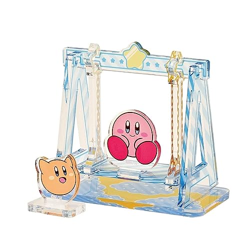 Ensky Kirby Moving Acrylic Diorama Stand - Swing (Kirby and Scarfy) - Clear