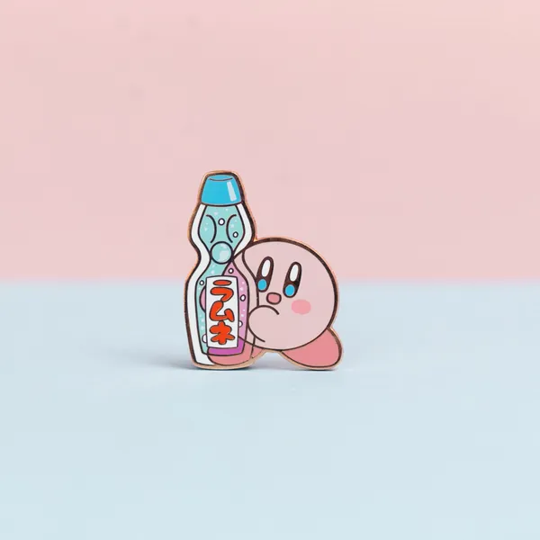 Ramune Soda Poyo Hard Enamel Pin - [A Grade] / Simple Rubber Back