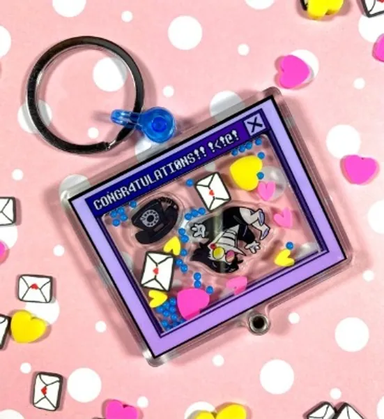 Deltarune Spamton Shaker Charm Keychain  Acrylic Openable | Etsy