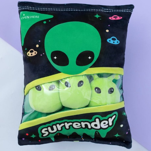 Adorable Green Alien Plush Pillow - green / 45*35cm 0.5kg
