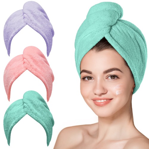 Microfiber Hair Towel 3 pack