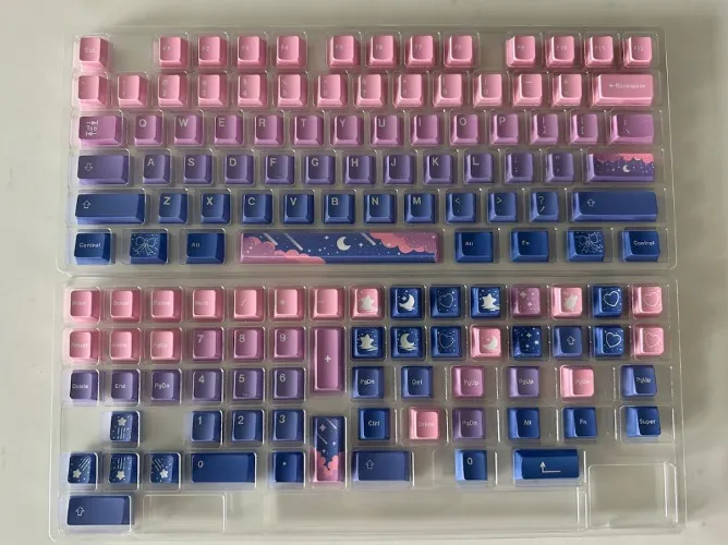 Pink Fairy Moon Theme Keycap Set