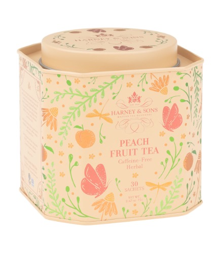 Peach Fruit Tea, Tin of 30 Sachets | Sachets / Tin of 30 Sachets