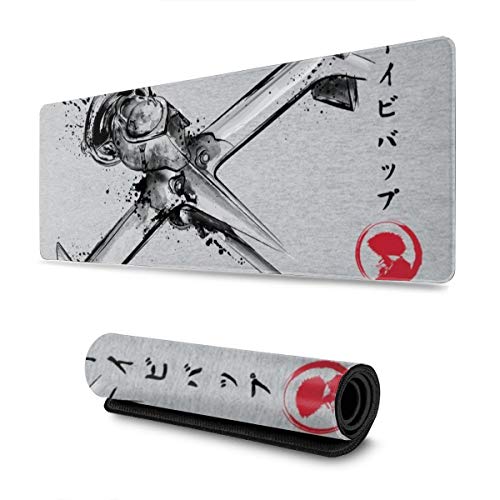 Extra Large Mouse Pad -Cowboy Bebop Mono Racer Sumi E Desk Mousepad - 31.5"""" X 11.8"""" x0.12''(3mm Thick)- XL Protective Keyboard Desk Mouse Mat for Computer/Laptop