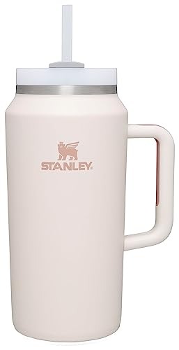 Stanley Quencher H2.0 FlowState Stainless Steel Vacuum Insulated Tumbler with Lid and Straw for Water, Iced Tea or Coffee - 64 oz - Rose Quartz