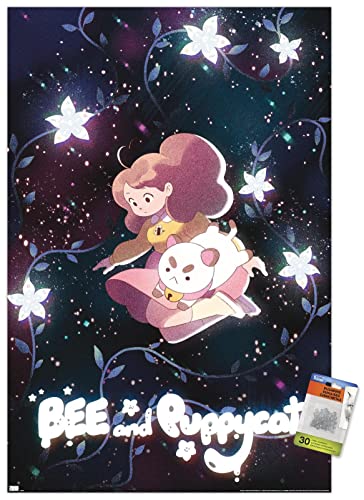 Bee And Puppycat - Space Flowers Key Art Wall Poster with Push Pins