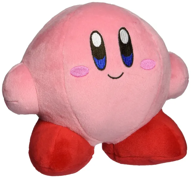 Little Buddy Kirby Adventure All Star Collection 5.5" Kirby Stuffed Plush, Multicolored