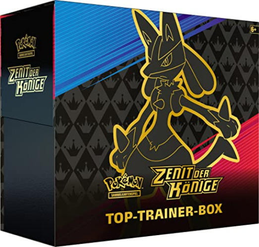 Pokémon-Sammelkartenspiel: Top-Trainer-Box Zenit der Könige (10 Boosterpacks & Premium-Zubehör) - Single