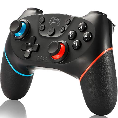 SPGOOD Wireless Controller für Switch, Wireless Pro Controller für Switch Lite/Switch OLED, Turbo Funktion Einstellbarer Dual Vibration 6 Achsen Gyroskop Joystick
