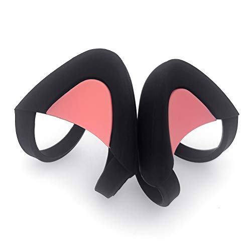Cute Cat Ears Fits for HypreX Cloud/Cloud Stinger/Cloud Flight Headsets, Universal Fit Lovely Kitty Adjustable Attachment Straps for Video Live Gaming Headphone,Black& Pink - Black& Pink