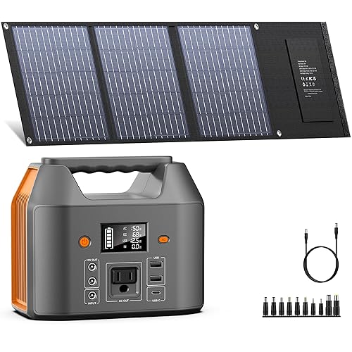 EnginStar Power Bank, AC Outlet 150W 110V Laptop Power Bank, 155Wh/ 42000mAh Battery Bank with 30W Solar Panel, Lithium Ion Power Supply for Emergency Camping