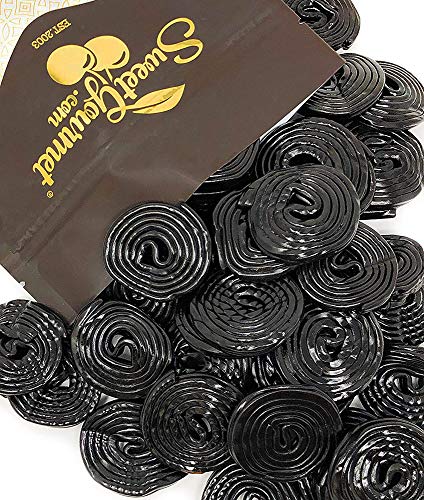 Italian Black Licorice Wheels | Bulk Candy | Natural Colors and Flavors, GMO Free | 1 Pound - 1 Pound (Pack of 1)