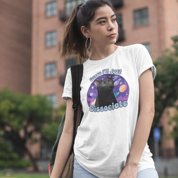 Zoning Out Shirt Black Cat