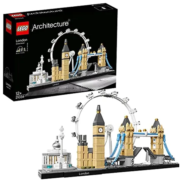 LEGO Architecture Skyline Model Building Set, London Eye, Big Ben, Tower Bridge Collection, Office Home Décor, Collectible Mother's Day Treat, Gift Idea for Women, Men, Mum or Dad 21034 - London Skyline