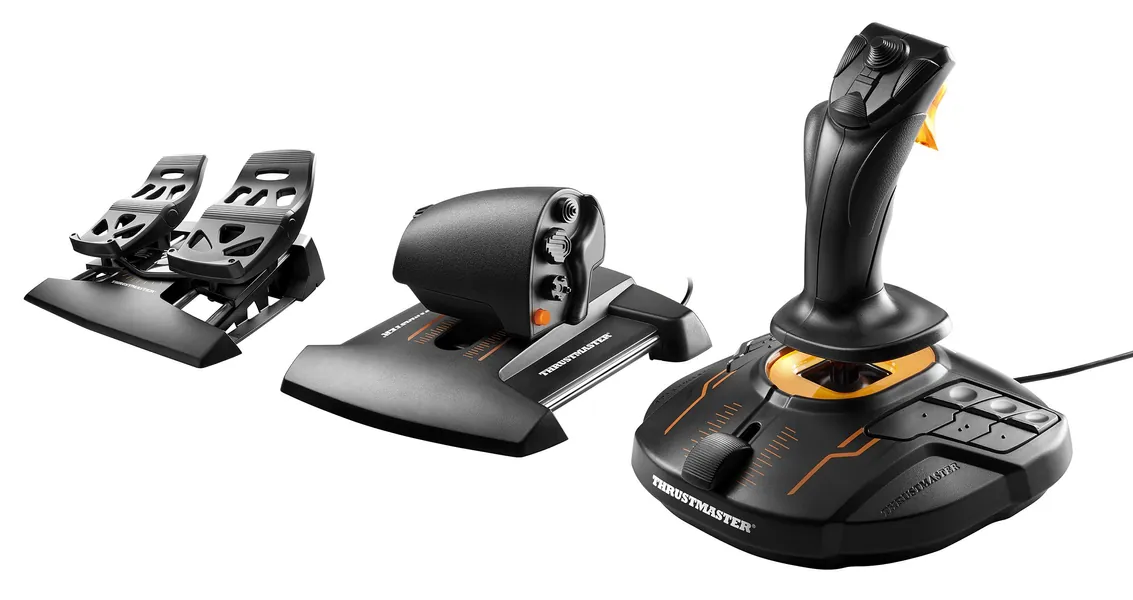 Thrustmaster T16000M FCS Flight Pack - Joystick, Throttle and Rudder Pedals - T.A.R.G.E.T Software, PC - 