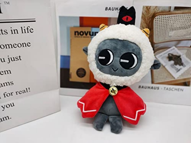 LOSVORF Cult of The Lamb Plush Doll Cute Lamb Plush Stuffed Toy Collectible Gifts for Gaming Fans - Win Lamb