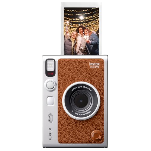 Fujifilm Instax Mini EVO Instant Camera - Brown - Brown