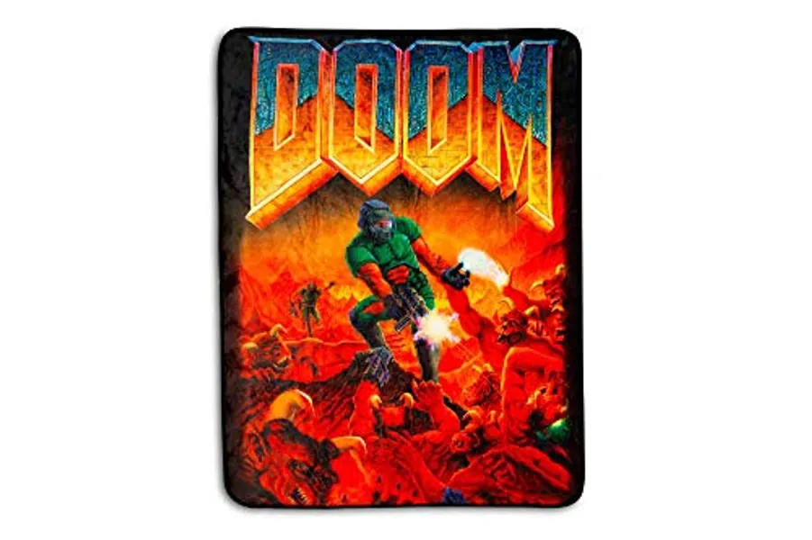 DOOM Classic Throw Blanket | Cozy Fleece Blanket | Super Soft Lightweight Blanket | 45 x 60 Inches
