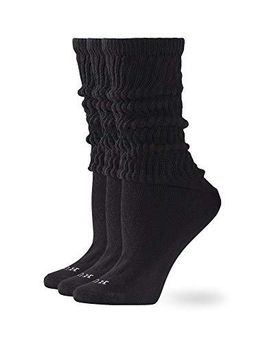 HUE Women's Slouch Sock 3 Pair Pack - One Size - Black/Black/Black