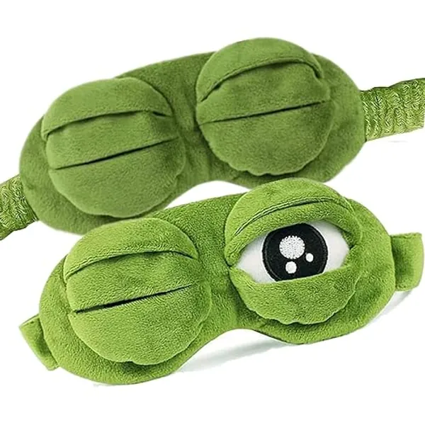 2 PCS Sleep Mask for Girls Women Men Kids Funny Cute Contoured Blackout Frog Cat Dog Animal 3D Sleep Eye Mask for Sleeping TANBT