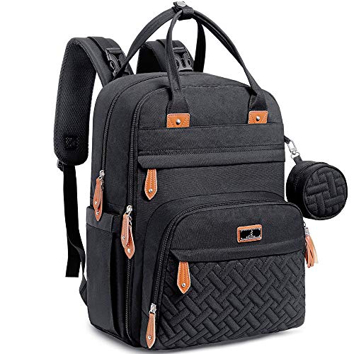 BabbleRoo Diaper Bag Backpack, Nappy Changing Bags Multifunction Waterproof Travel Back Pack with Changing Pad & Stroller Straps & Pacifier Case, Unisex and Stylish (Dark Gray) - Light Gray