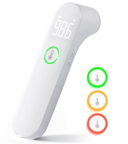 Thermometer for Adults and Kids, Fast Accurate Baby Thermometer with Fever Alarm & Mute Mode, FSA Eligible, Lifetime Support -Take Quick Temperature Easily - White