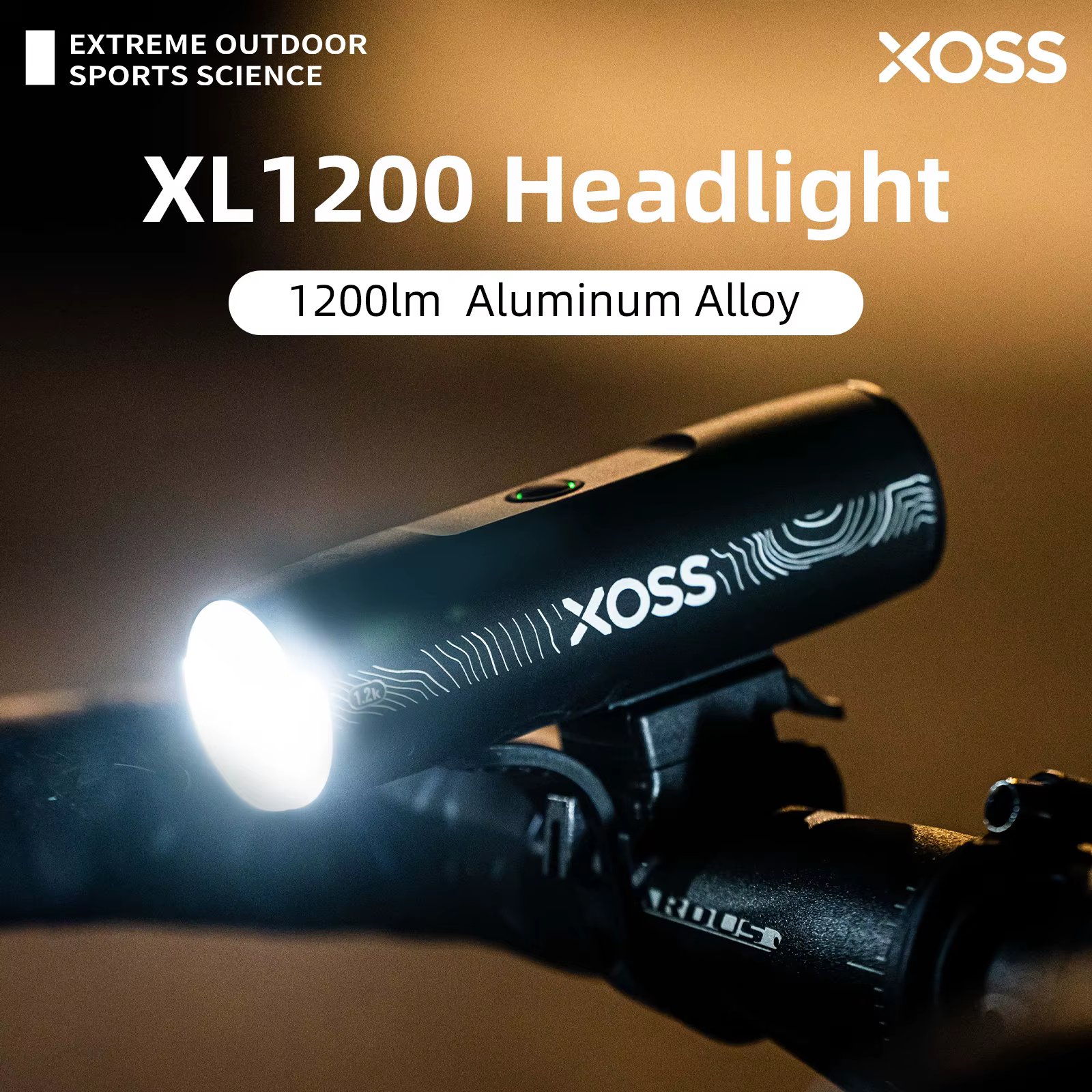 XOSS-Lampe de poche ultralégère en aluminium pour vélo, lampe avant de vélo, lampe de sauna étanche, lampe aste de type C, XL1200, 1200 Lm - AliExpress 