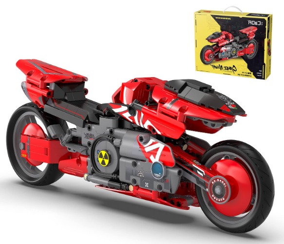 dOMOb Yaiba Kusanagi CT-3X Motorcycle Building Blocks Kit – Realistic Bike Model Set 1:6 Build – 451 Pieces – Cyberpunk replica – CaDA Bricks Toys 12+ Age Kids & Adults – for Fans, Hobbyist, Collector
