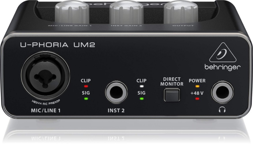 Behringer U-Phoria UM2 USB Audio Interface - 1-Channel Audio Interface