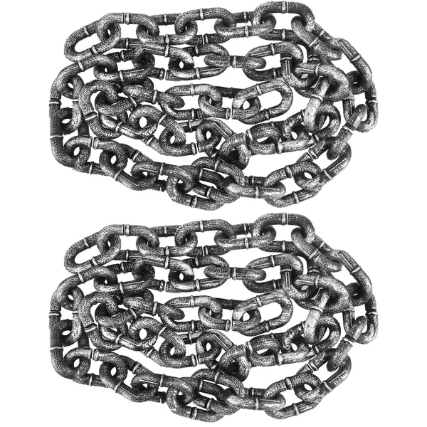 Haconba 2 Pack 6 Feet Halloween Chains Plastic Chains Props Decoration Prison Chain for Halloween Party Decoration Cosplay Accessory