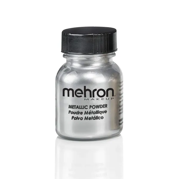 Mehron Makeup Metallic Powder (.5 ounce) (Silver)