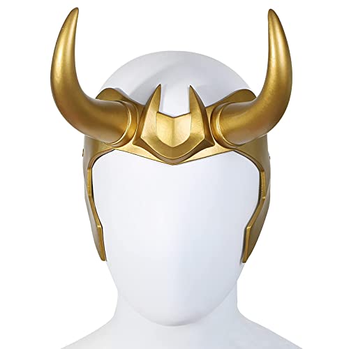 CAFELE Superhero Helmet Horns Cosplay, 2021 TV Superhero Series Movie Thor Ragnarok Crown Mask Halloween Costume Accessories - Superhero Helmet